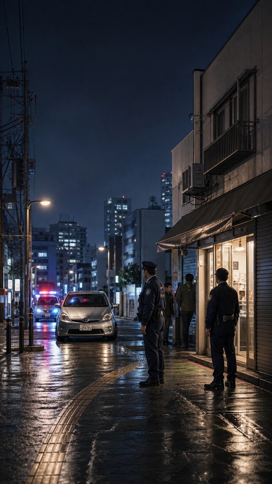 Japanese Police Robbery Scene - 4K Wallpapers