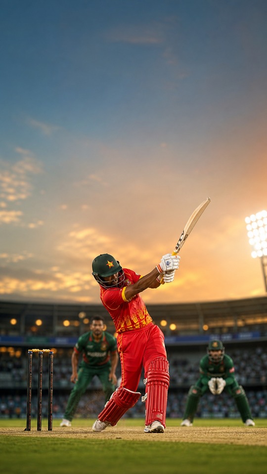 Simbabwe gegen Bangladesch Cricket - 4K Wallpaper