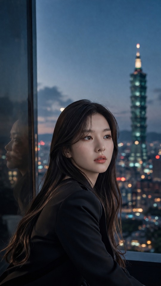 Tzuyu (子 瑜) City Nightscape - 4K Wallpapers