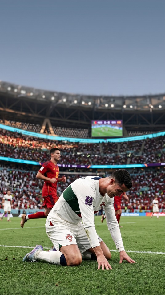 Cristiano Ronaldo World Cup Portugal vs Spain - 4K Wallpaper