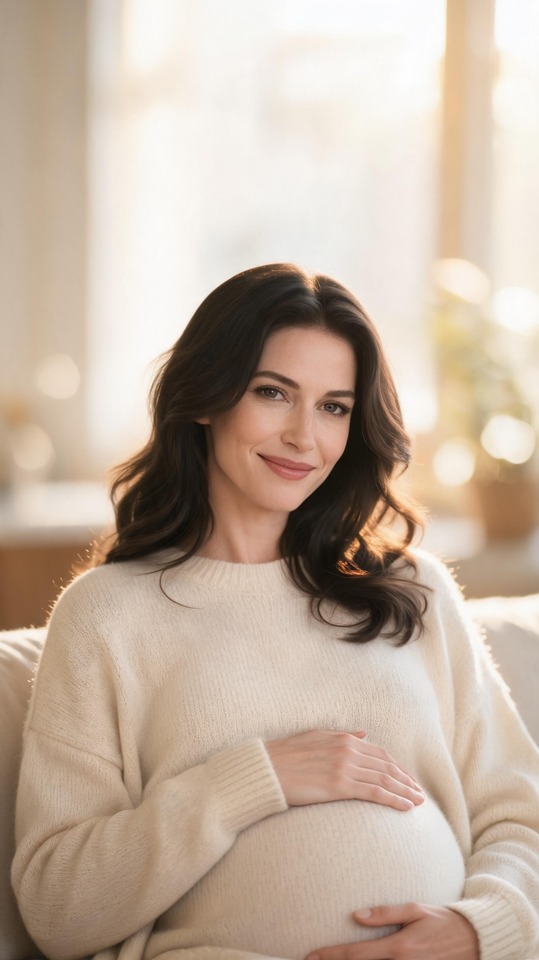 Anne Hathaway Pregnant Aesthetic - 4K Phone Background