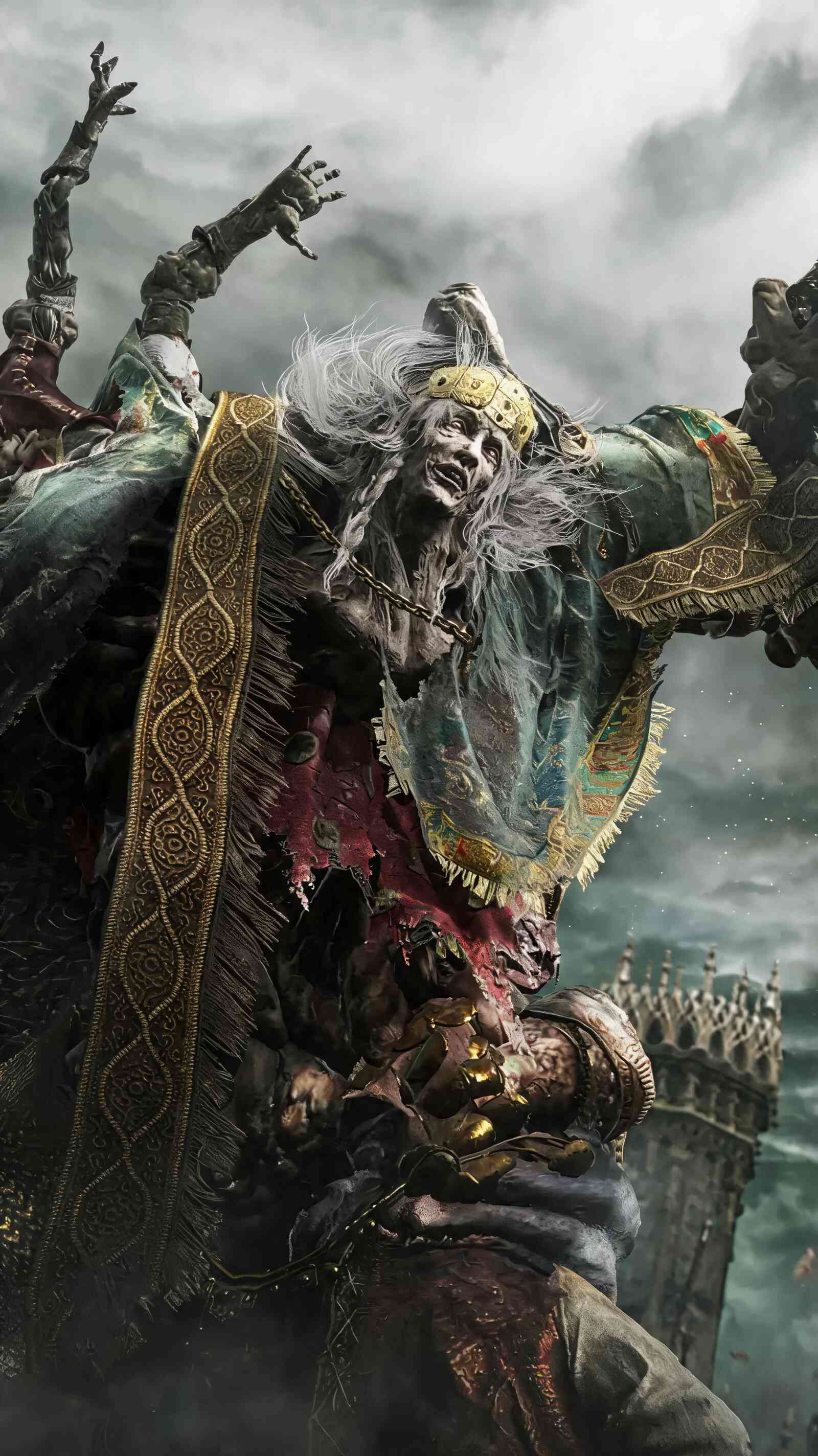 Elden Ring Helden 4K Handy Hintergrundbild