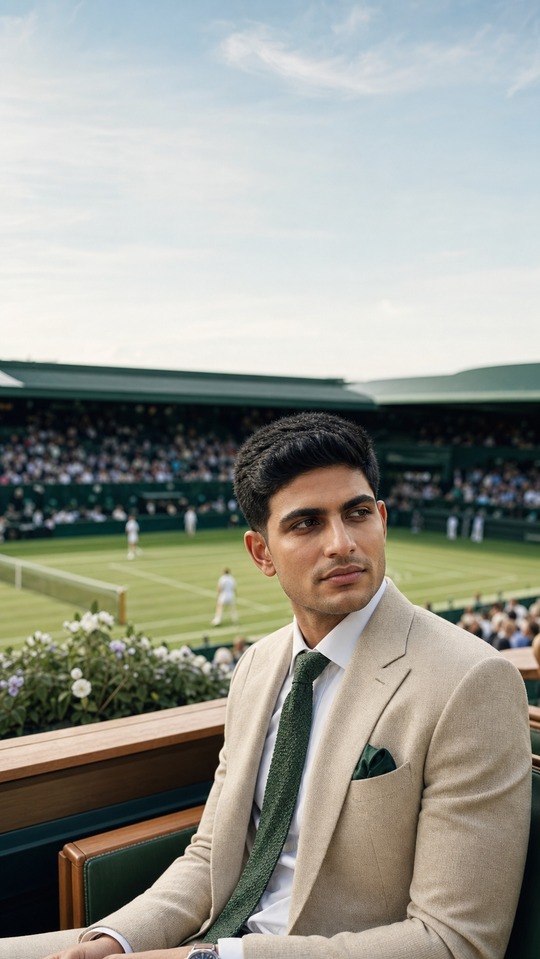 Shubman Gill at Wimbledon - 4K Mobile Wallpaper