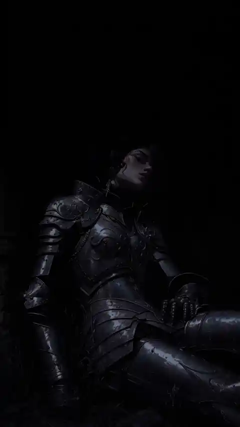 Cinematic Dark Female Knight - Live Wallpaper