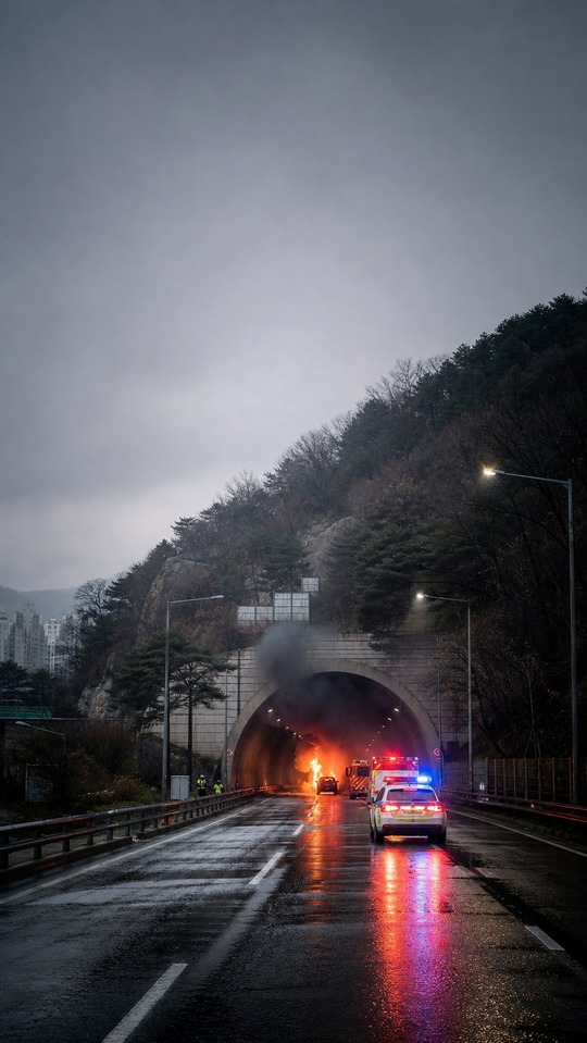 Suraksan Tunnel Fire Realistic Scene - 4K Wallpaper
