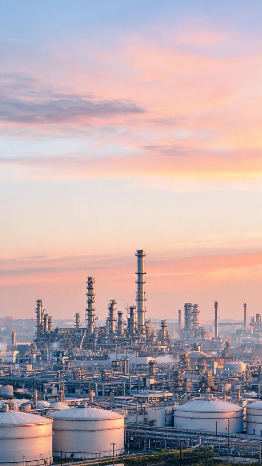 Formosa Petrochemical Industrial Sunset - 4K Wallpaper