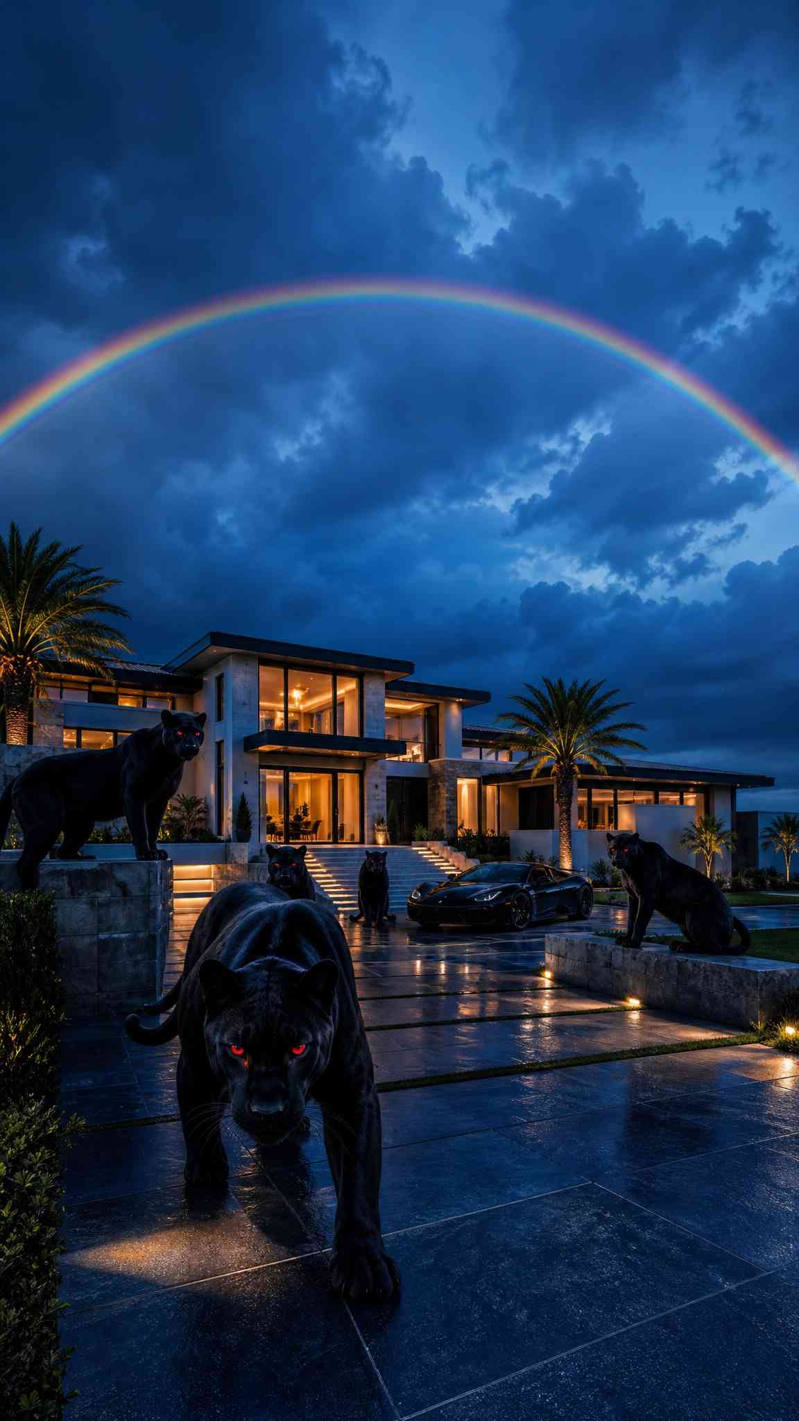 Black Panther Luxury Estate - 4K Phone Background
