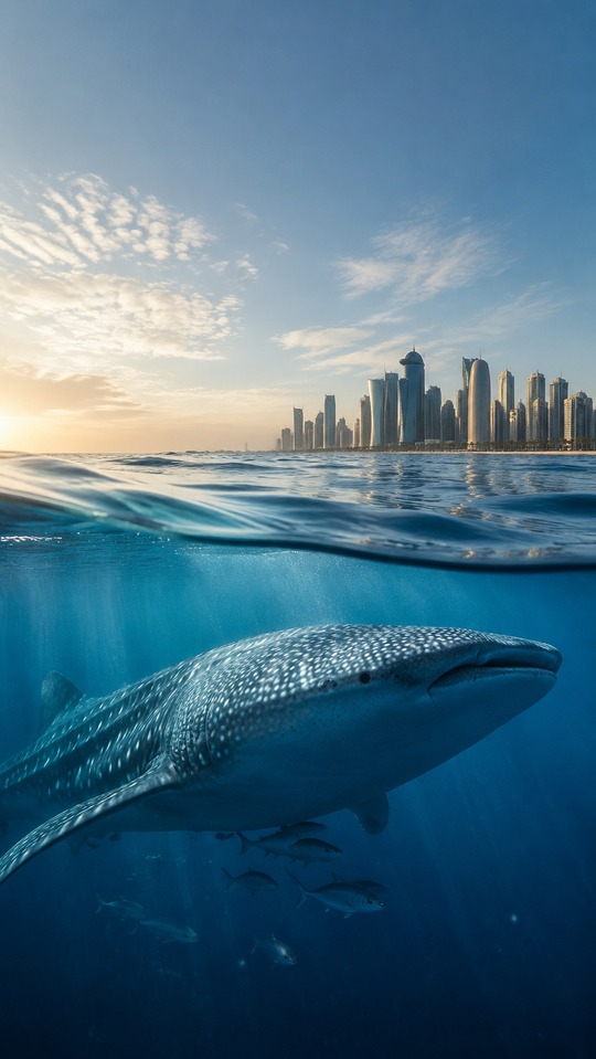 Whale Shark in Qatar - notizie del mondo 4K Wallpaper