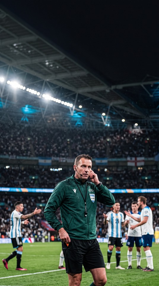 AS England Argentinien Match Schiedsrichter - 4K Wallpaper