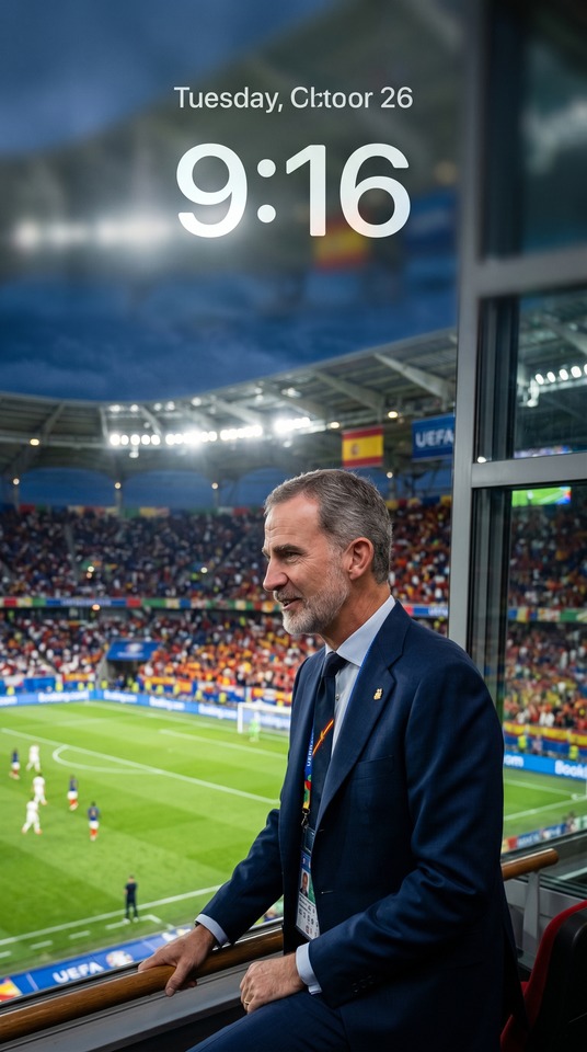 Felipe VI de España en el Fútbol - Fondo 4K para Celular
