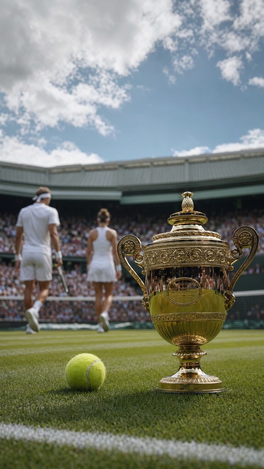 Wimbledon Semi Final Prize Money & Champions Trophy - 4K Wallpaper