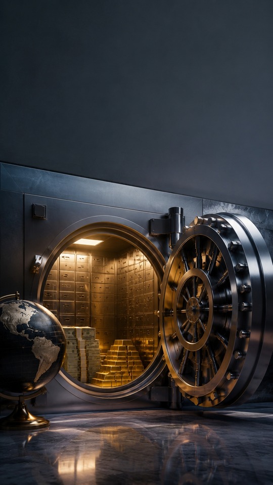 Pension Fund Vault Cinematic Realism - 4K Wallpaper