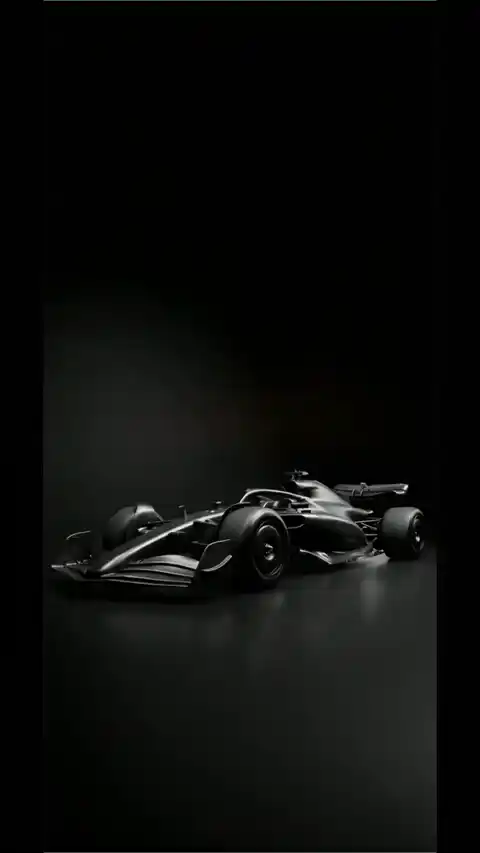 F1レーシングカー ミニマルブラック - ダイナミック壁紙