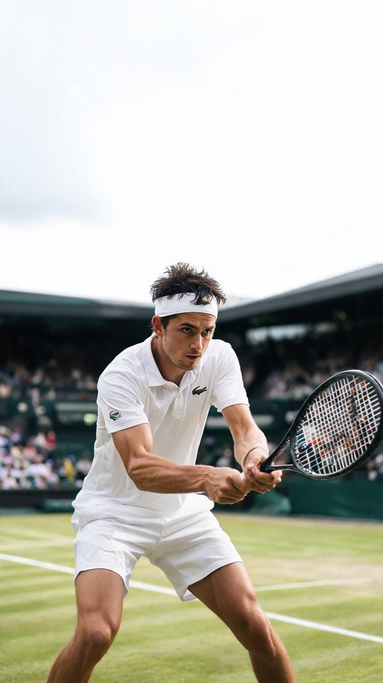 Alex de Minaur Wimbledon Action - 4K Wallpaper