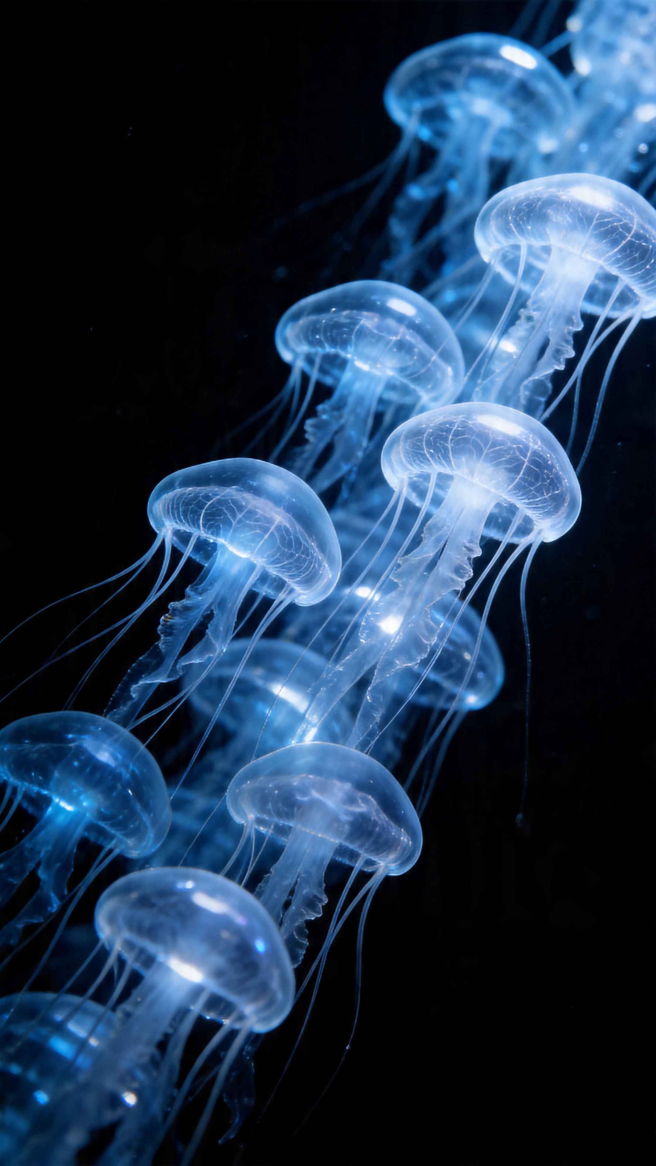 Blue Jellyfish Underwater - 4K Wallpaper