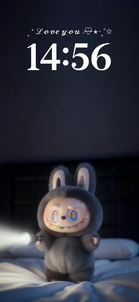 Labubu Costume de Lapin 3D - Fond d'écran 4K