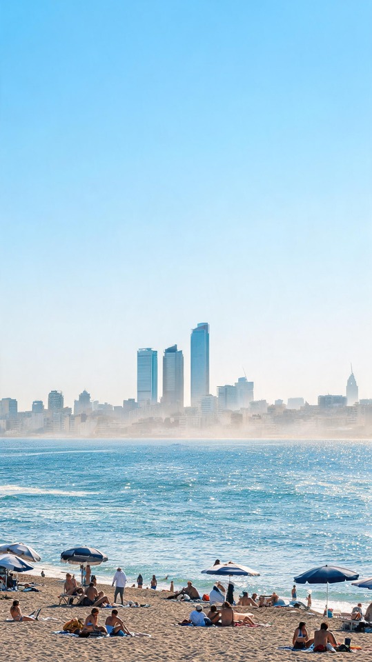 Pogoda Weather Summer Beach Skyline - 4K Wallpaper