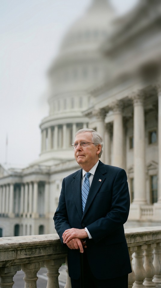 Mitch McConnell Cinematic Portrait - 4K Phone Background