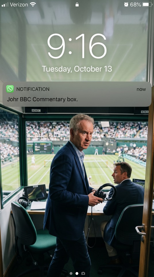 John McEnroe BBC Wimbledon Commentary - 4K Phone Wallpaper