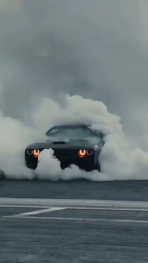 Fond d'écran Animé Dodge Challenger Muscle Car Burnout