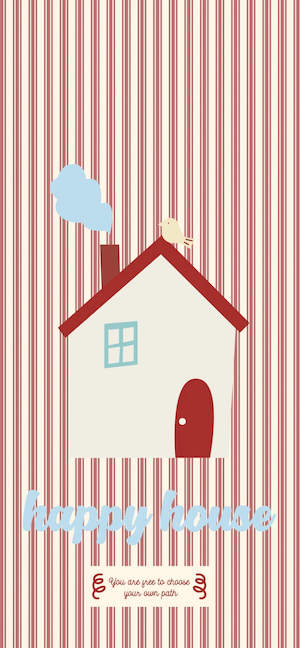 Ilustración Casa Feliz - Fondo para Celular 4K