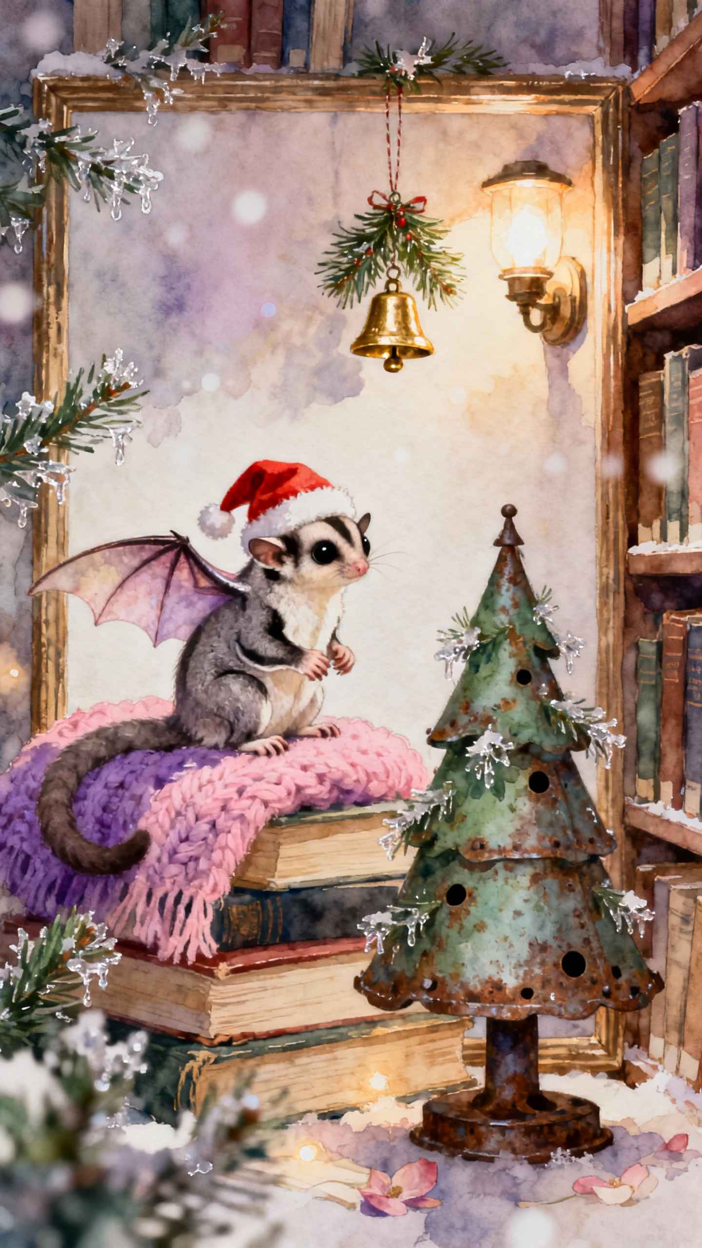 Weihnachts-Drachen-Glider - Handy Hintergrundbild 4K