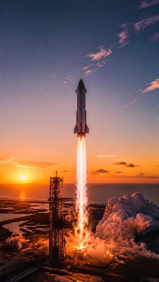 SpaceX 火箭發射 星艦 - 4K 高清手機桌布