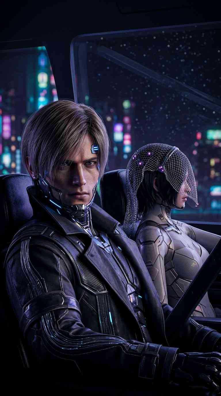 Leon & Ada Cyberpunk - Fond d'écran 4K