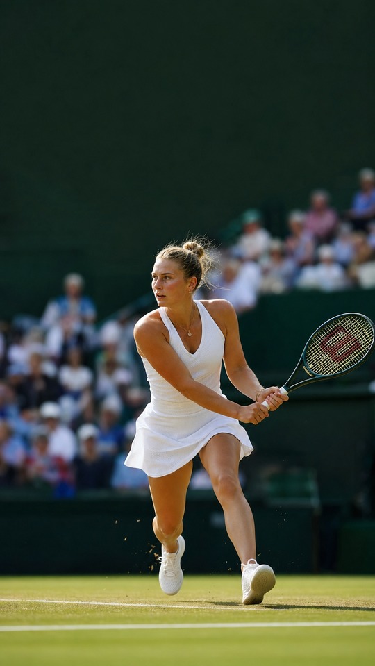 Marta Kostyuk Action Shot - 4K Tennis Background