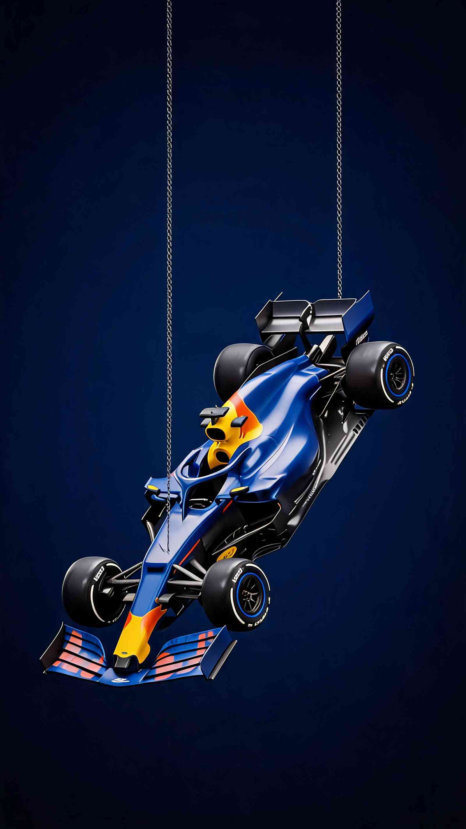 Voiture F1 Minimaliste - Fond d'écran 4K Mobile