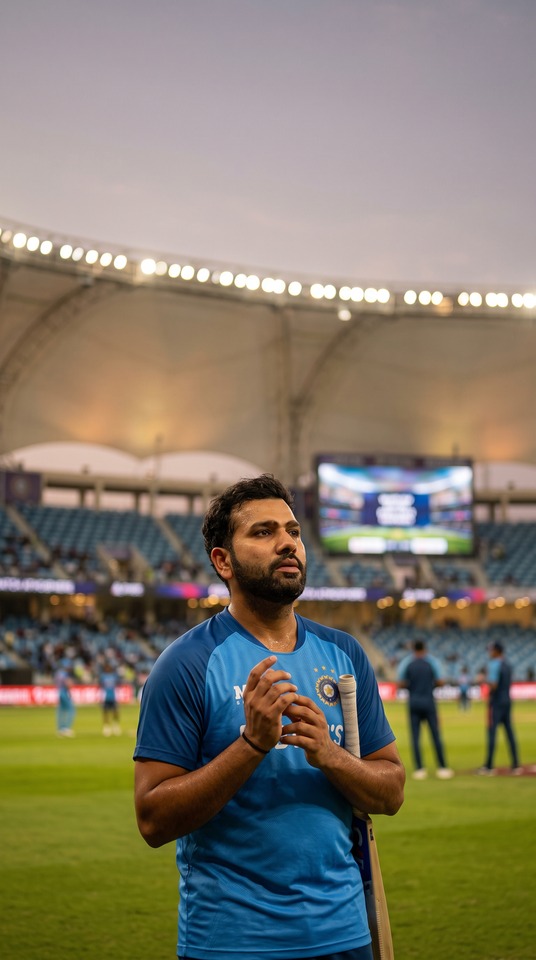 Rohit Sharma Indien Kapitän - 4K Hintergrundbild