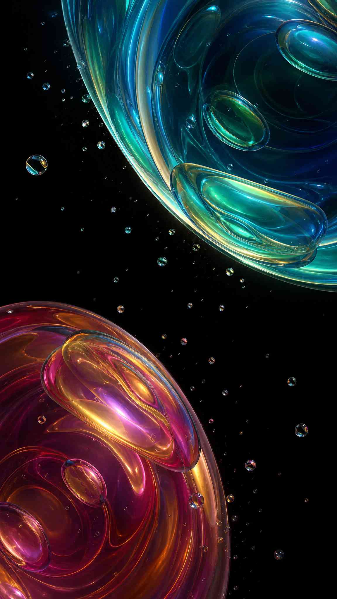 Sphères de Liquide 3D - Arrière-plan 4K
