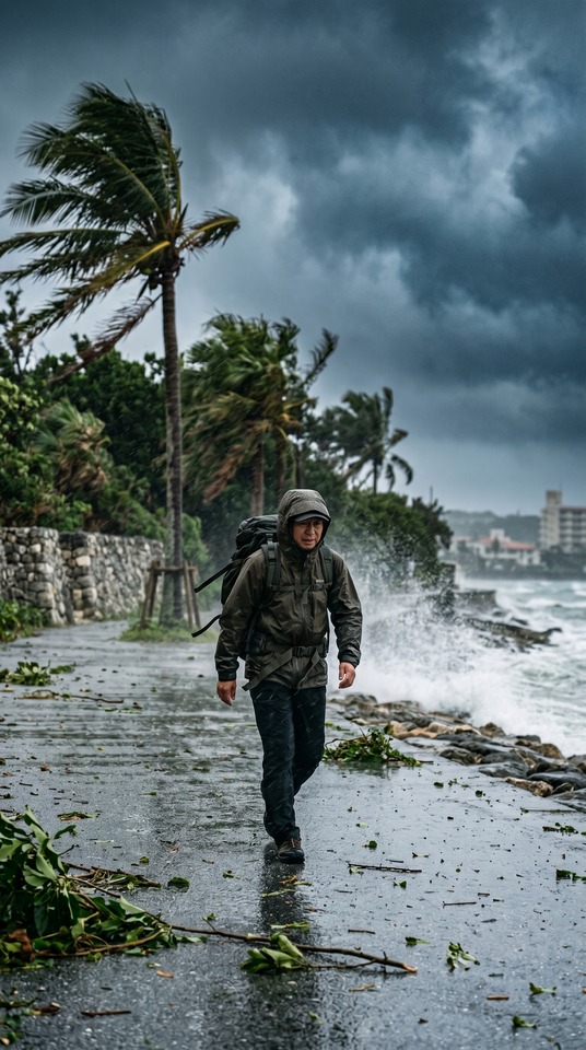 Okinawa Typhoon Storm Information - 4K Mobile Wallpaper