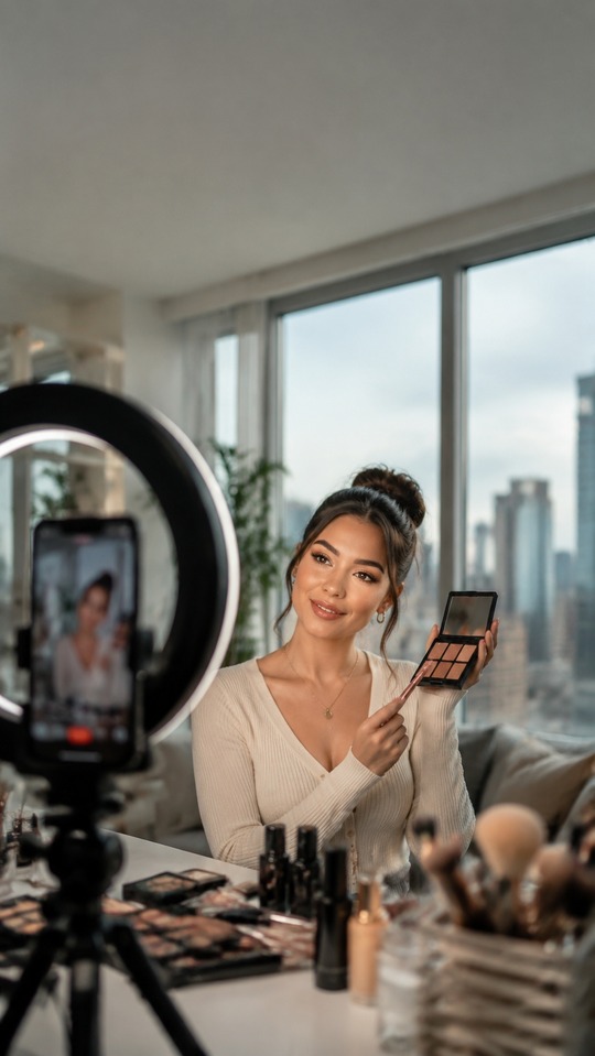 Influencer Marketing Portrait - 4K Mobile Background