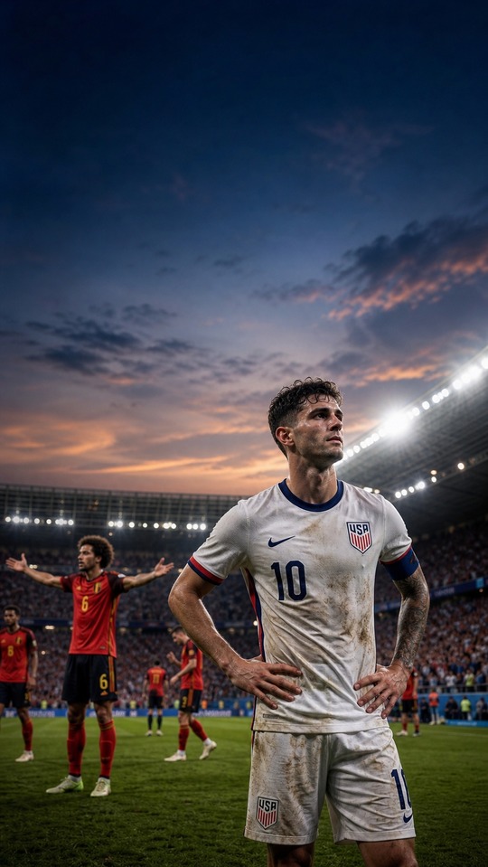 UEFA USMNT Pulisic Football Action - 4K Wallpaper