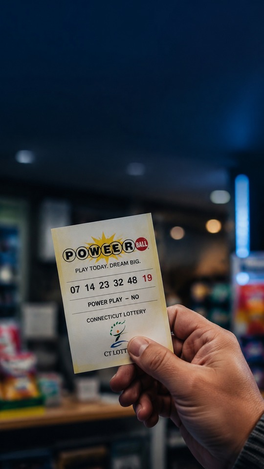 CT Lottery Powerball Ticket - 4K Mobile Wallpaper