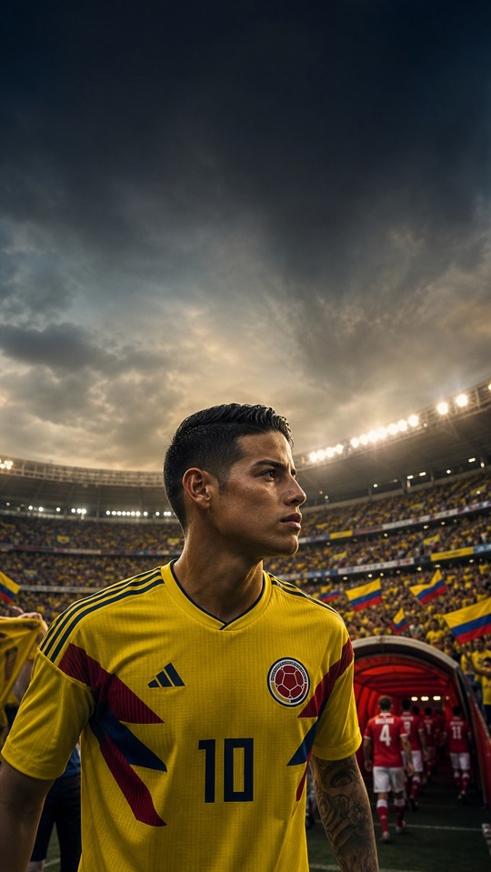 Colombia Soccer Star James Rodriguez - 4K Phone Background