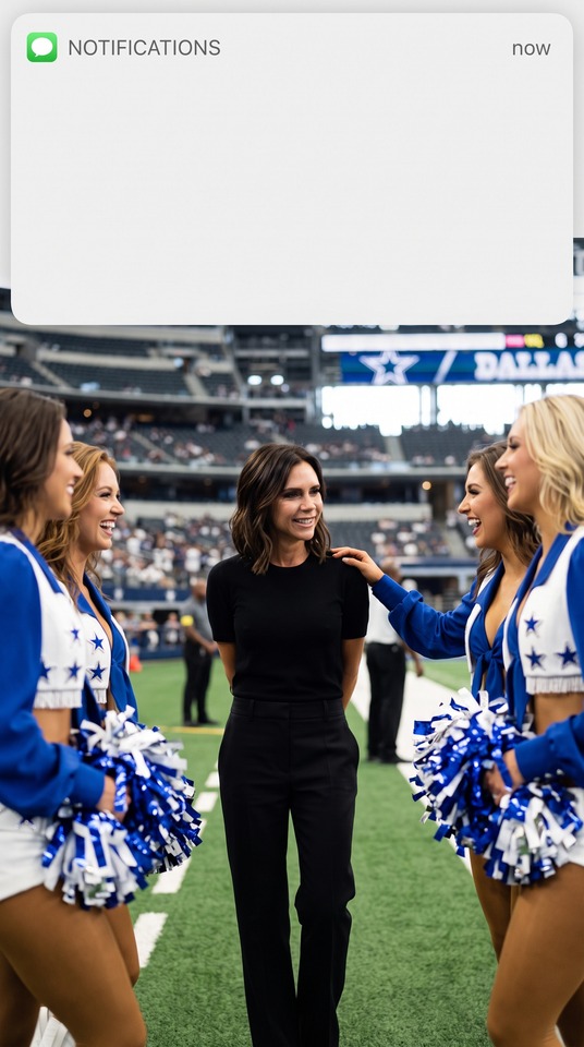 Victoria Beckham & Dallas Cowboys Cheerleaders - 4K Background