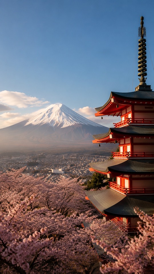 Japan Mount Fuji & Sakura - 4K Backgrounds