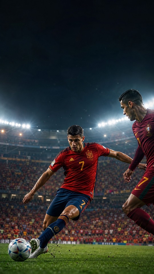 FIFA 월드컵 일정 - 스페인 vs 포르투갈 4K 배경화면