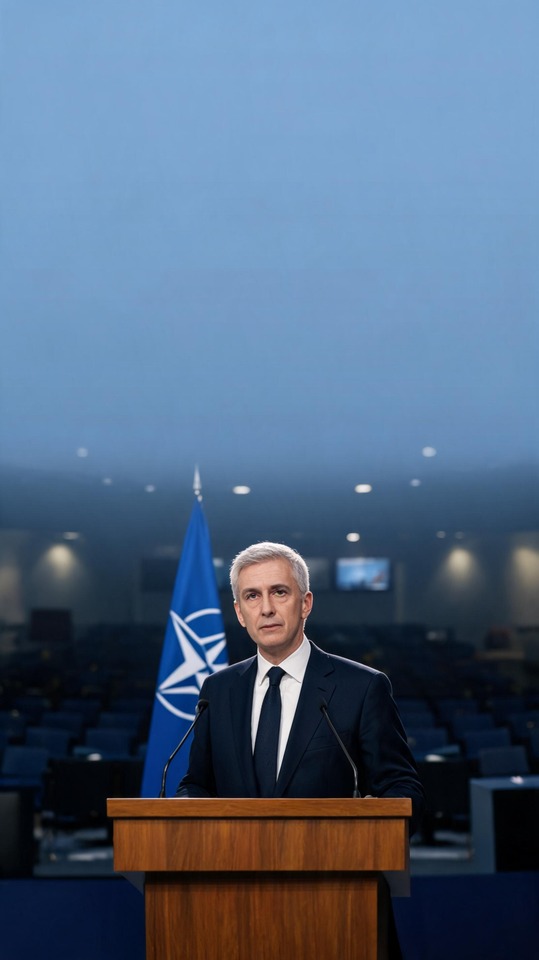 NATO Secretary General Press Conference - 4K Phone Background