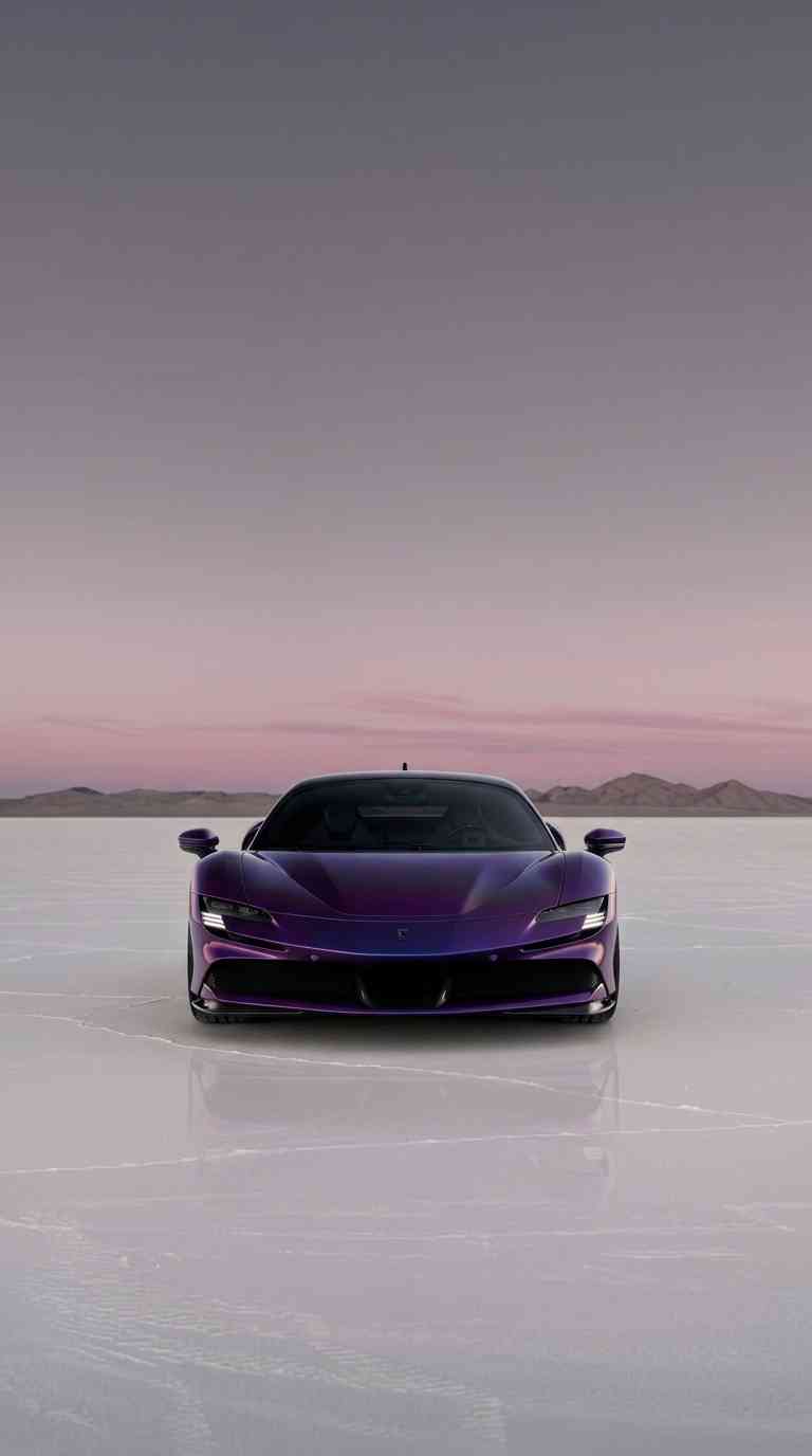 Ferrari SF90 Stradale Purple - 4K Wallpapers