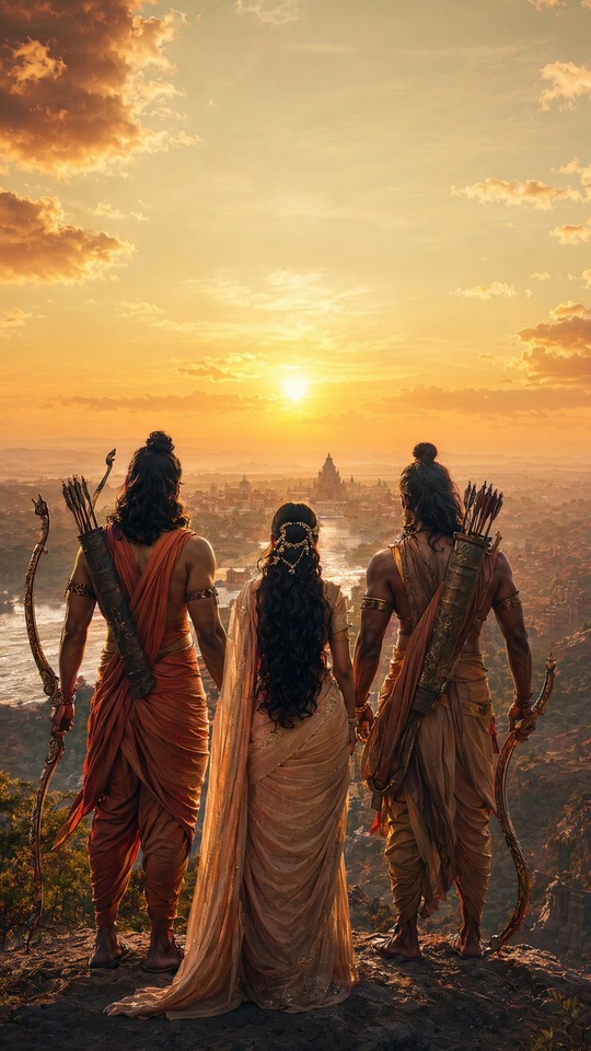 Ramayana Cinematic Epic Scene - 4K Mobile Backgrounds