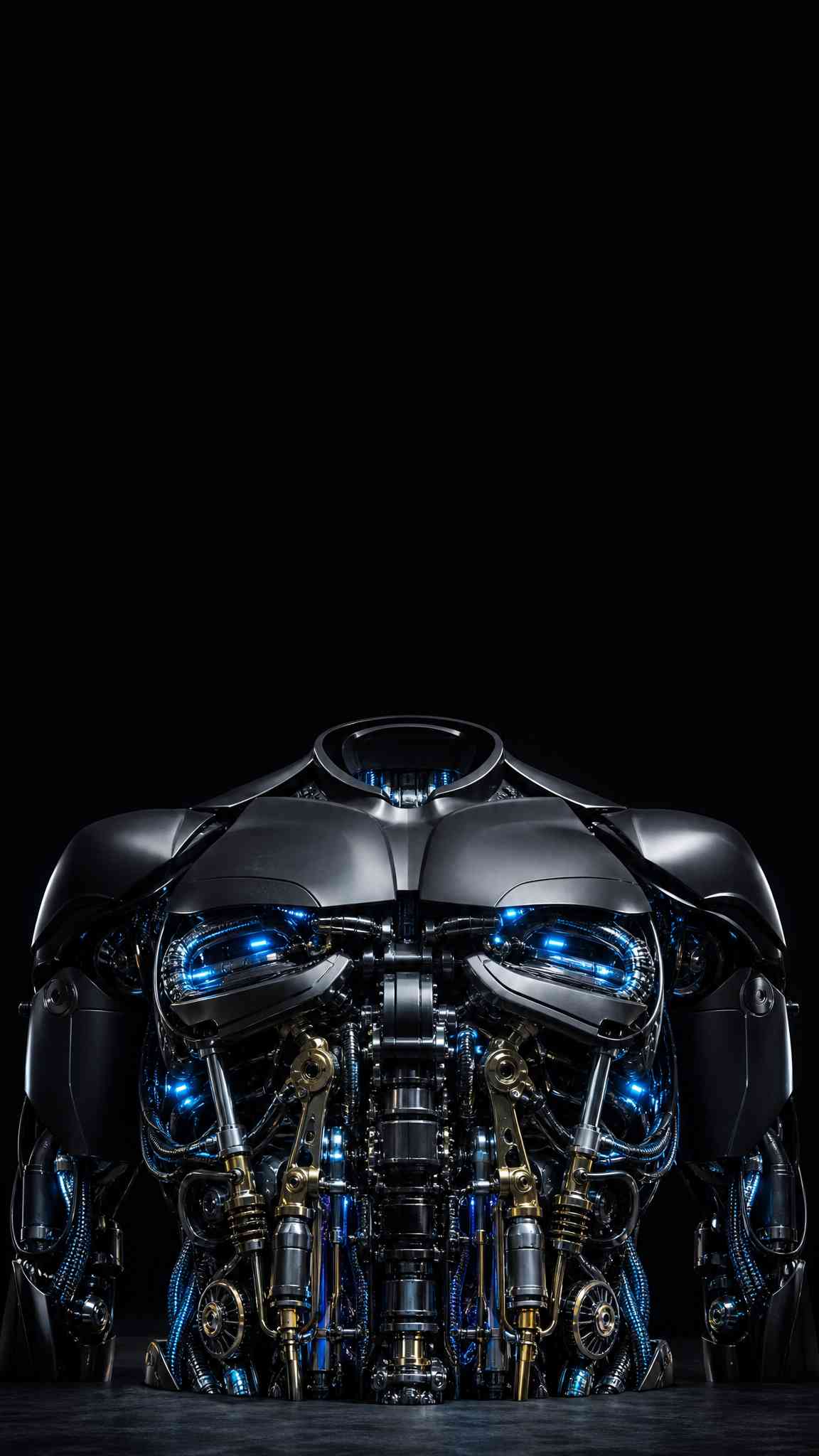 Cybernetic Mecha Torso - 4K Mobile Background