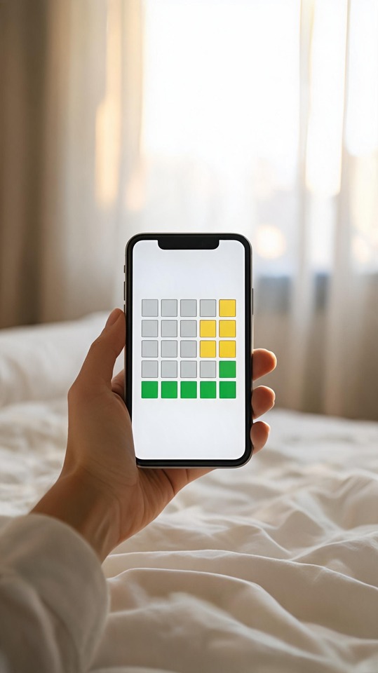 Wordle Hint Puzzle Grid - 4K Mobile Background