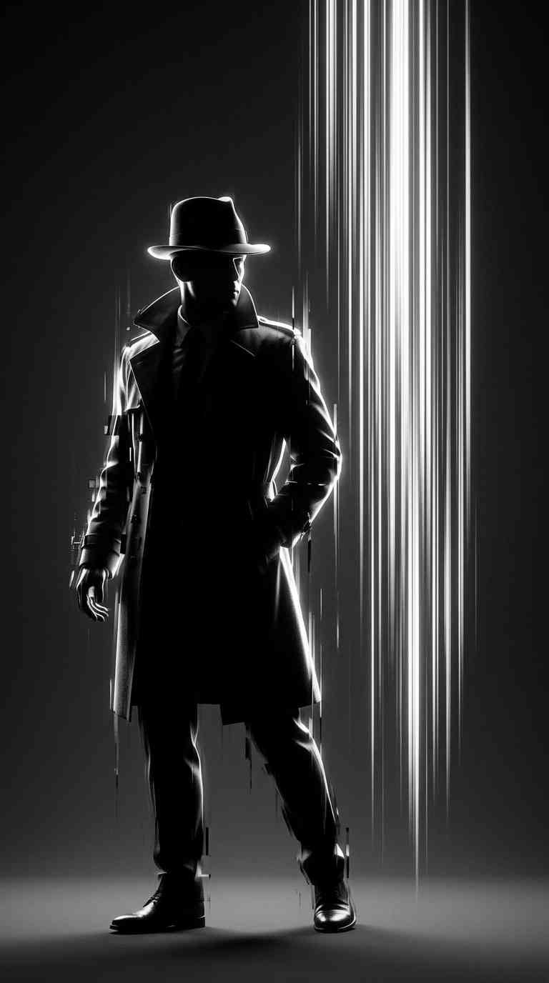 Detective Noir Minimalista - Fondos para Celular 4K