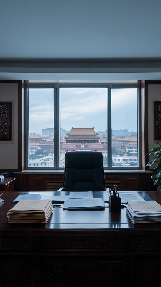 Cai Fuchao Style Cinematic Office - 4K Wallpaper