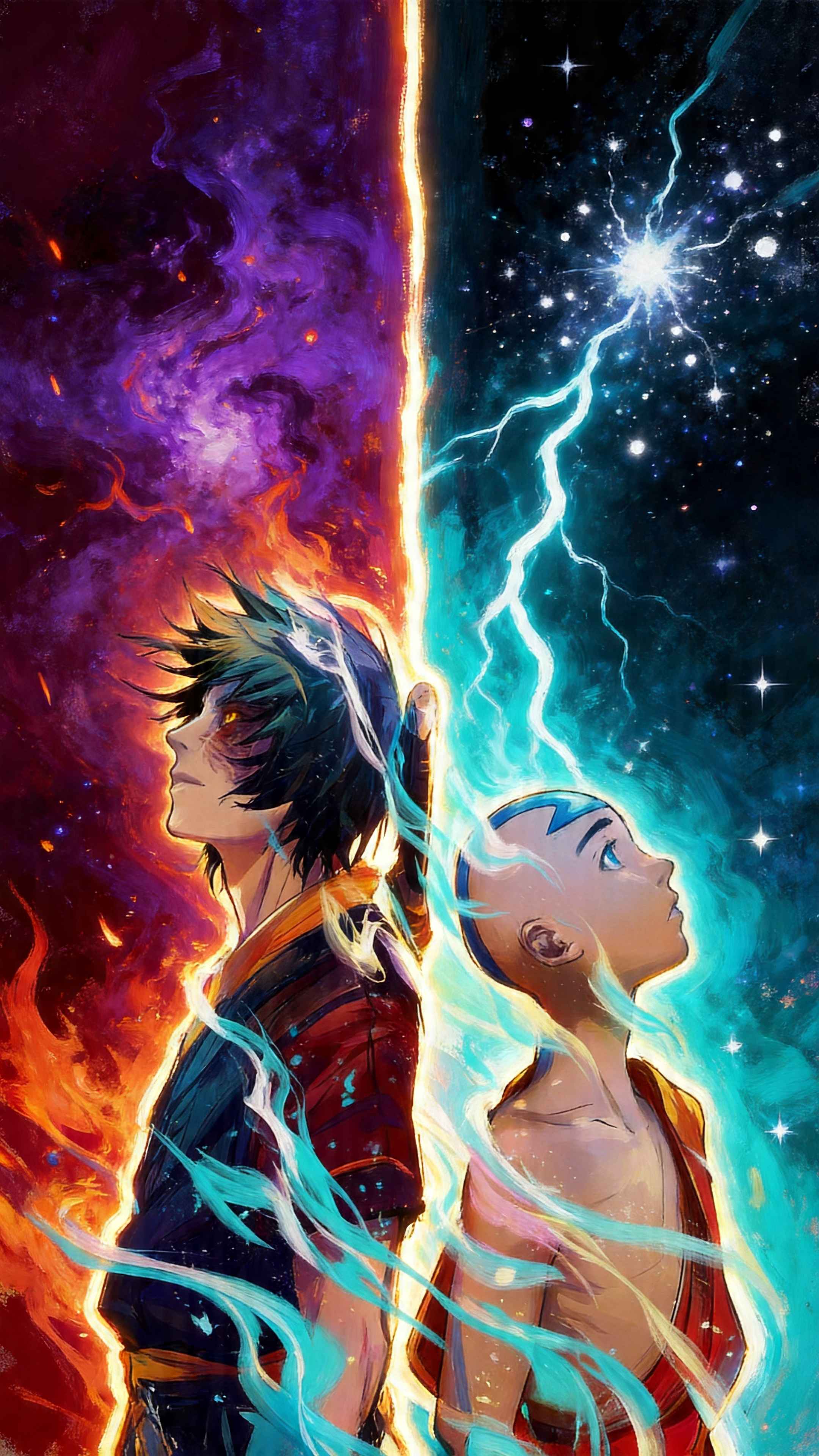 Aang and Zuko Elemental Fusion - 4K Mobile Backgrounds