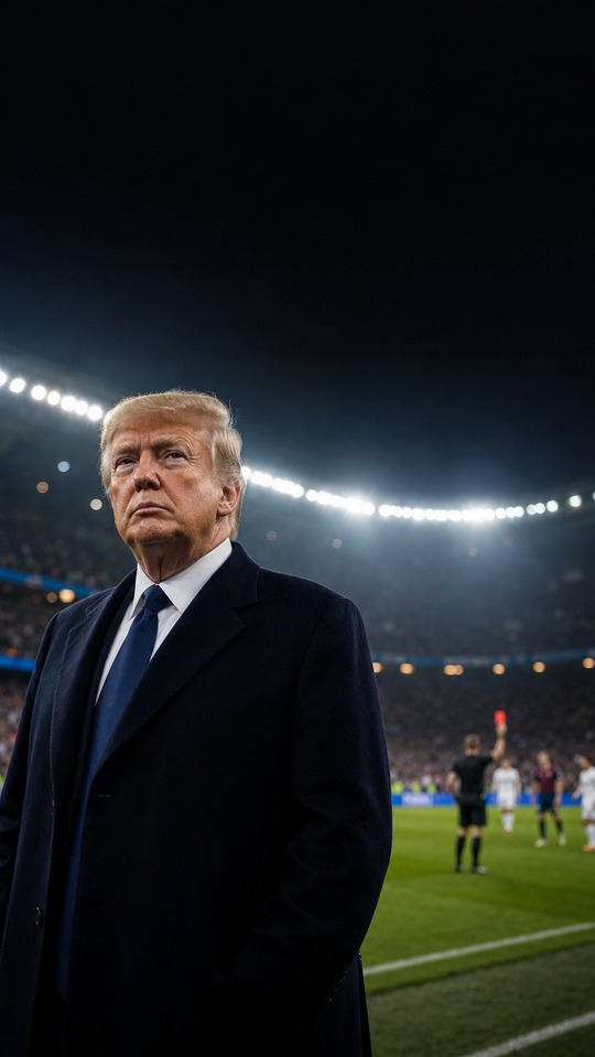 Donald Trump Soccer Stadium Red Card - 4K Backgrounds
