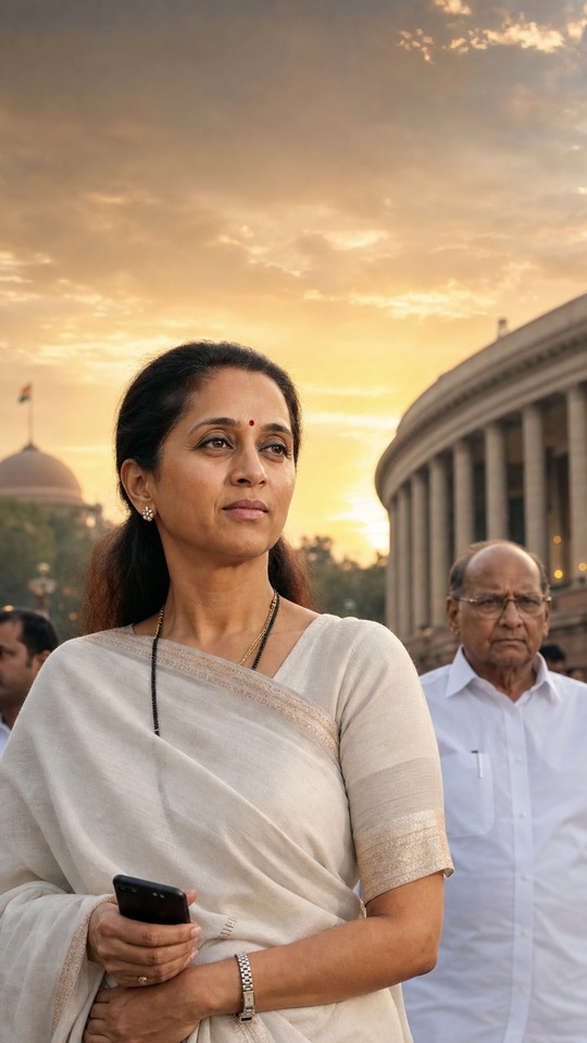 Supriya Sule (स प र य स ल) Cinematic 4K Wallpaper